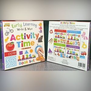 EARLY LEARNING WRITE & WIPE ACTIVITY TIME BOXED SET Lift-Flap & Wipe BY Page